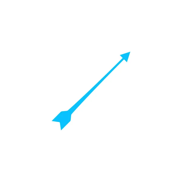 Icona Freccia Arco Piatto Pittogramma Blu Sfondo Bianco Simbolo Dell — Vettoriale Stock