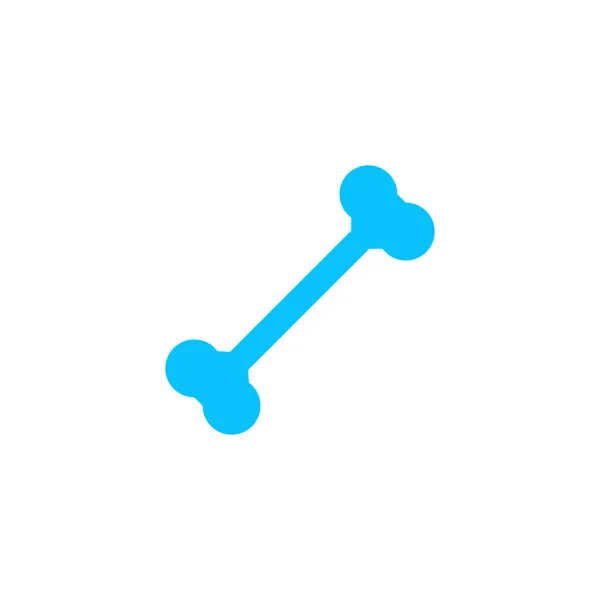 Hundeknochen Symbol Flach Blaues Piktogramm Auf Weißem Hintergrund Vektorillustration Symbol — Stockvektor
