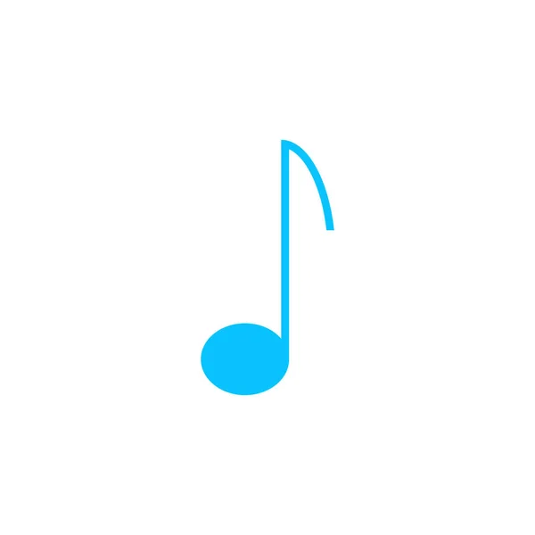 Notenzeichensymbol Flach Blaues Piktogramm Auf Weißem Hintergrund Vektorillustration Symbol — Stockvektor