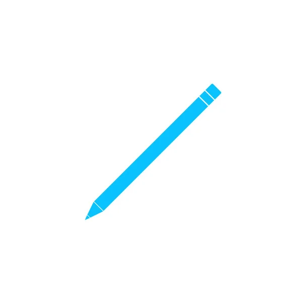 Bleistift Symbol Flach Blaues Piktogramm Auf Weißem Hintergrund Vektorillustration Symbol — Stockvektor