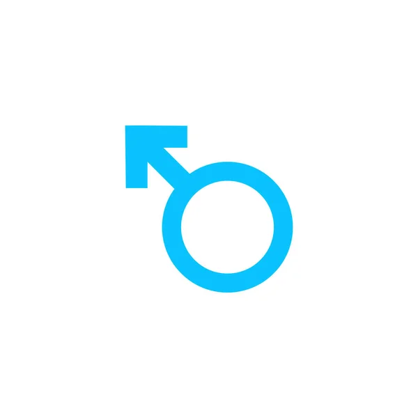 Icône Masculine Plate Pictogramme Bleu Sur Fond Blanc Illustration Vectorielle — Image vectorielle