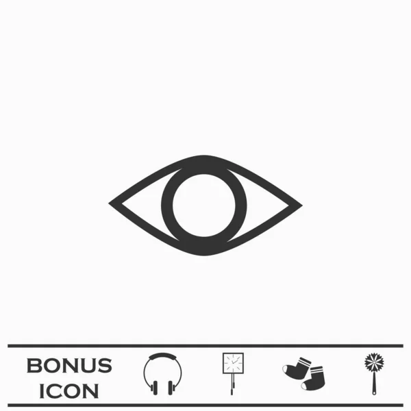 アイコンフラット 白い背景の黒いピクトグラム ベクターイラストのシンボルとボーナスボタン — ストックベクタ