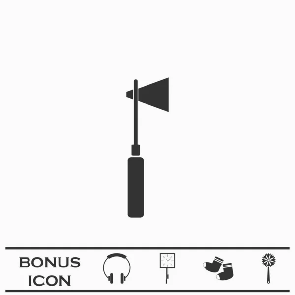 战斧图标平面 白色背景上的黑色象形文字 矢量图解符号和加法按钮 — 图库矢量图片