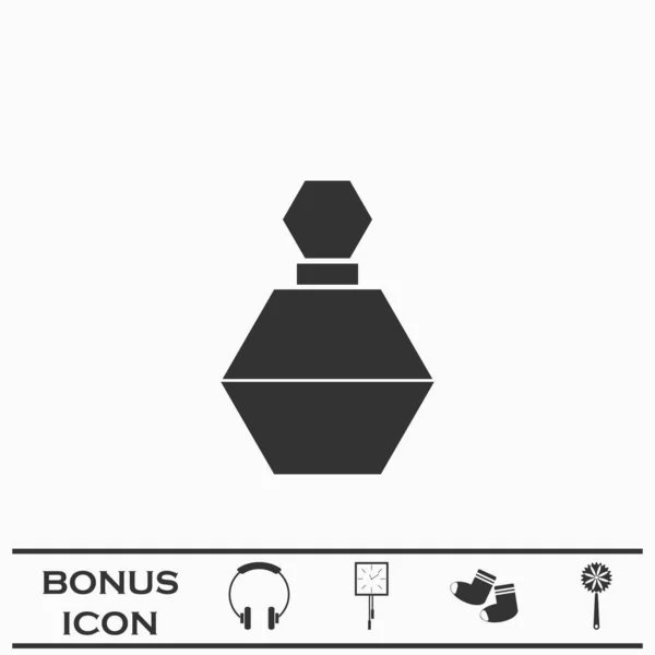 Parfüm Ikone Flach Schwarzes Piktogramm Auf Weißem Hintergrund Vektorillustration Symbol — Stockvektor