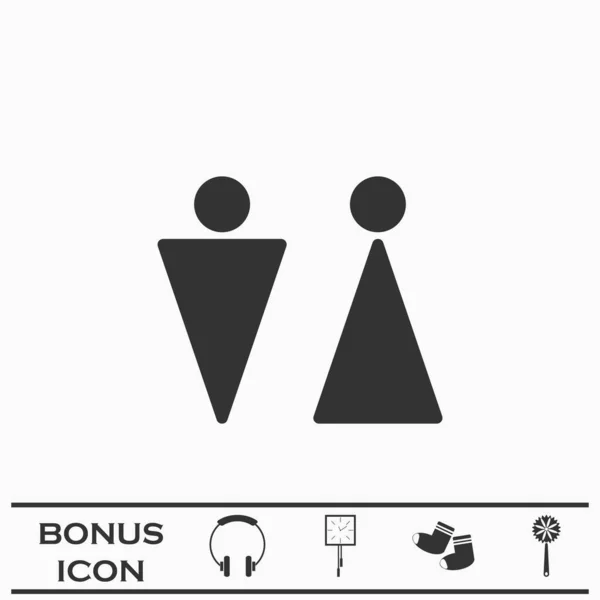 Badkamerpictogram Plat Zwart Pictogram Witte Achtergrond Vector Illustratie Symbool Bonus — Stockvector