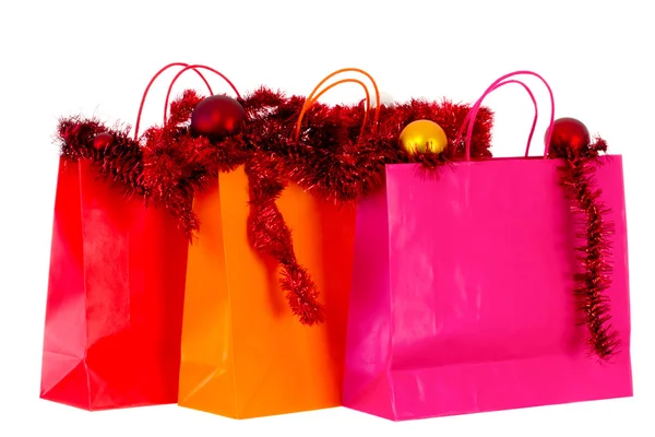 Christmas shopping brightened — Stock Photo, Image