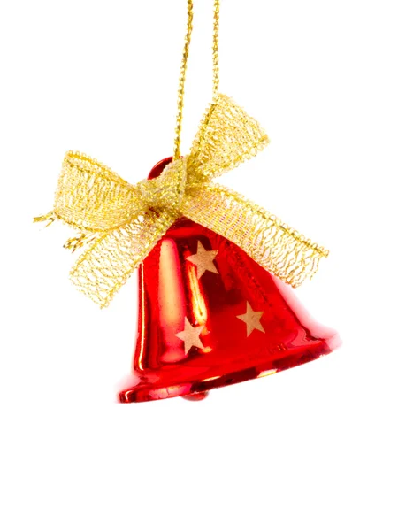 Campana roja de Navidad iluminada —  Fotos de Stock