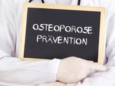 Doktor bilgileri gösterir: Almanca Osteoporoz önleme