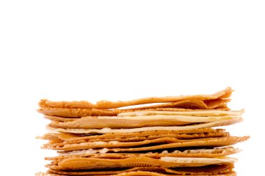 Taze pişmiş krumkakes aydınlandı