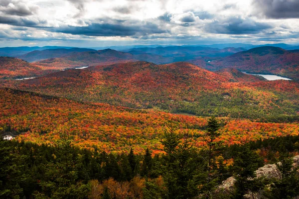 Adirondack Ormanı Crane Dağı Ndan Sonbahar Manzaralı — Stok fotoğraf