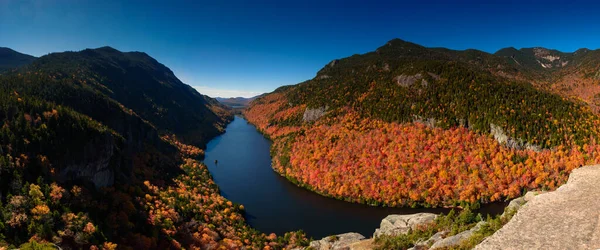 Panoramiczny Widok Dolne Ausable Lake Jak Widać Indyjskiej Głowy — Zdjęcie stockowe