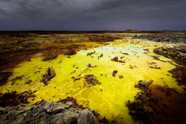 Acid color from the Dallol — Stock Photo, Image