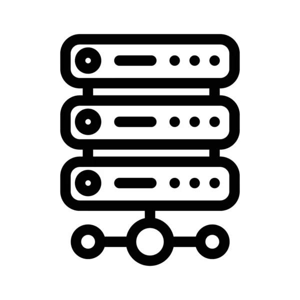 Database Line Style Vector Pictogram Dat Gemakkelijk Kan Wijzigen Bewerken — Stockvector