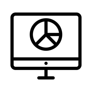 Çevrimiçi grafik çizgisi biçimi vektör simgesi kolayca değiştirilebilir ya da düzenlenebilir