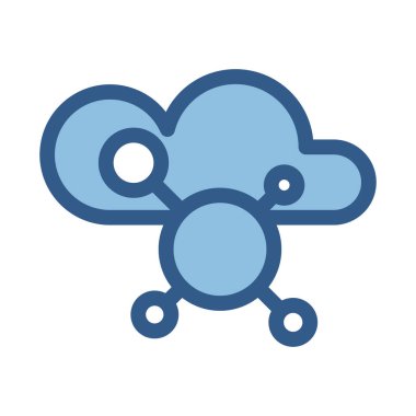 Bulut Hesaplama Doldurma Biçimi vektör simgesi Kolayca düzenleyebilen veya düzenleyebilen