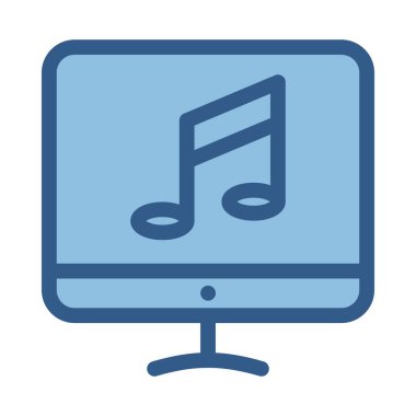 Kolayca değiştirebilen ya da düzenleyebilen müzik çalıcı doldurma biçimi vektör simgesi