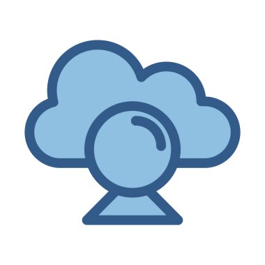 Bulut video doldurma biçim vektör simgesi Kolayca düzenleyebilirsiniz