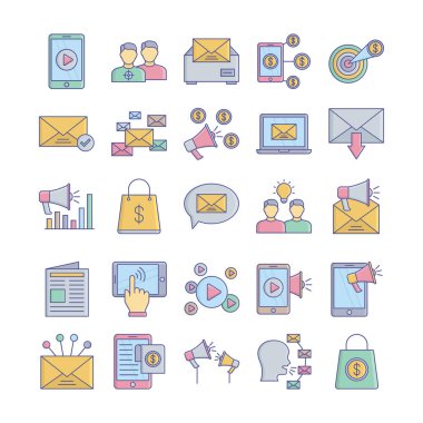  Pazarlama ve Reklam Vektörü Simgesi Kolayca düzenleyebilen ya da düzenleyebilen Her simgeyi düzenleyebilen ya da düzenleyebilen