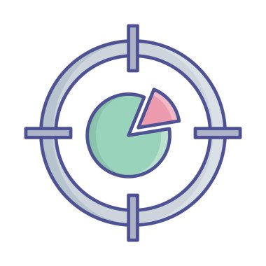 Kolayca değiştirilebilen veya düzenlenebilen hedef vektör simgesi