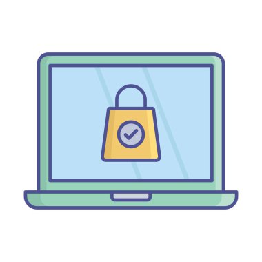 E ticaret vektör simgesini kolaylıkla değiştirebilen ya da düzenleyebilen