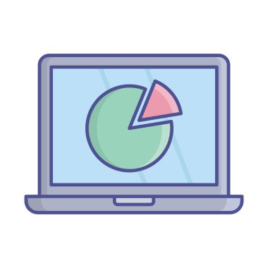 Kolayca düzenleyebilen ya da değiştirebilen dizüstü bilgisayar vektör simgesi doldur