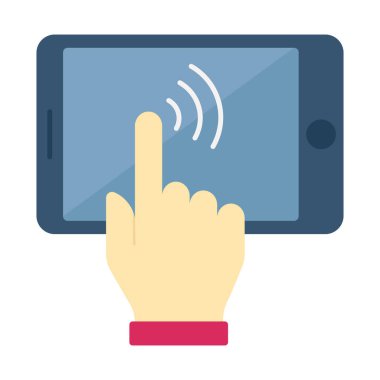 Mobil Düz vektör simgesi kolayca değiştirilebilir ya da düzenlenebilir