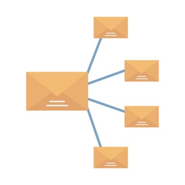 Kolayca değiştirebilen veya düzenleyebilen Ağ Pazarlama Düz vektör simgesi