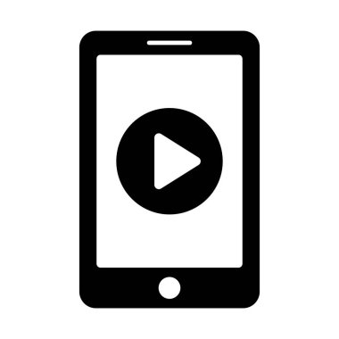 Kolayca değiştirebilen veya düzenleyebilen mobil Glyph vektör simgesi