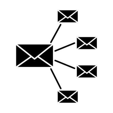 Kolayca değiştirebilen ya da düzenleyebilen ağ pazarlama Glyph vektör simgesi