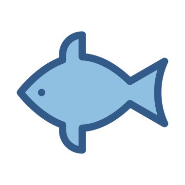 Kolayca değiştirebilen veya düzenleyebilen balık vektör simgesi doldur