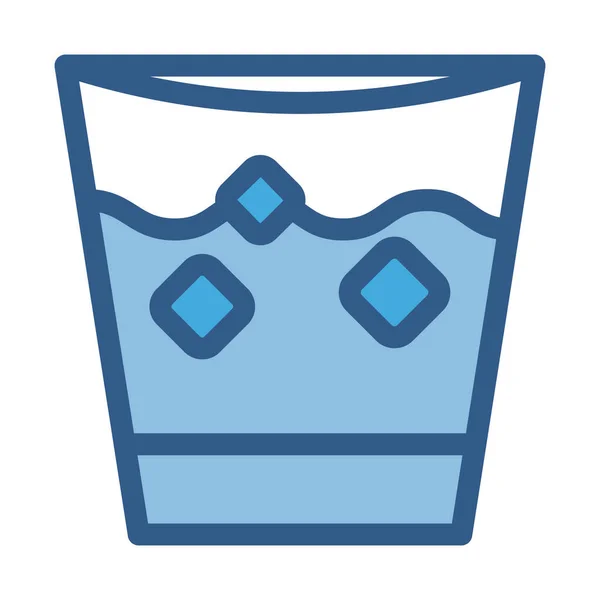 Trink Water Fill Vektorsymbol Das Leicht Geändert Oder Bearbeitet Werden — Stockvektor