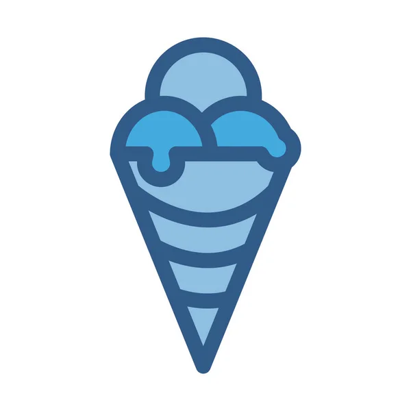Ice Cream Fill Vector Icon Which Can Easily Modify Edit — Stock Vector
