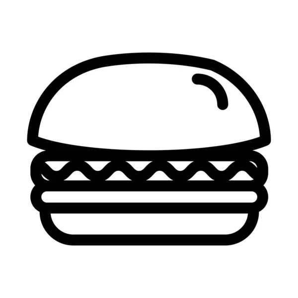 Burger Line Icono Vector Que Puede Modificar Editar Fácilmente — Vector de stock