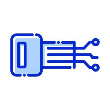 Siber güvenlik anahtarı, anahtar, dijital anahtar, dijital güvenlik tamamen düzenlenebilir vektör simgeleri