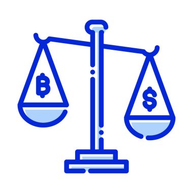 Bitcoin dolar, para birimi değeri, bitcoin kullanımı, bitcoin değeri tamamen düzenlenebilir vektör simgeleri