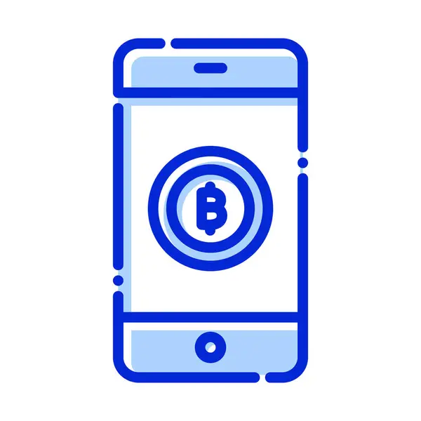 Bitcoin Paiement Ligne Bitcoin Espèces Paiement Bitcoin Bitcoin Icônes Vectorielles — Image vectorielle