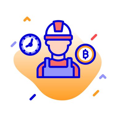 Kriptografi, Kripto para birimi, bitcoin, tam düzenlenebilir uzay kanıtı vektör simgeleri