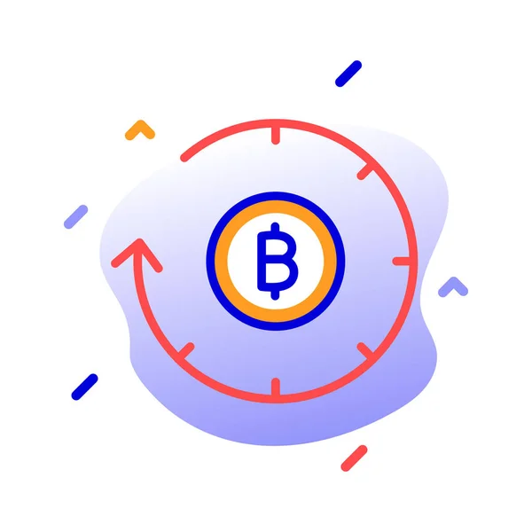 Bitcoin História História Blockchain História Altcoins História Criptomoeda Ícones Vetoriais —  Vetores de Stock