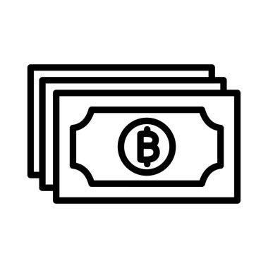 Bitcoin nakit, bitcoin para, para, para, tamamen düzenlenebilir vektör simgeleri