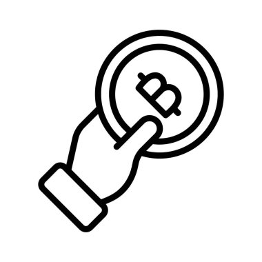  Bitcoin ödemesi, bitcoin kabul, bitcoin ile ödeme, bitcoin tamamen düzenlenebilir vektör simgeleri