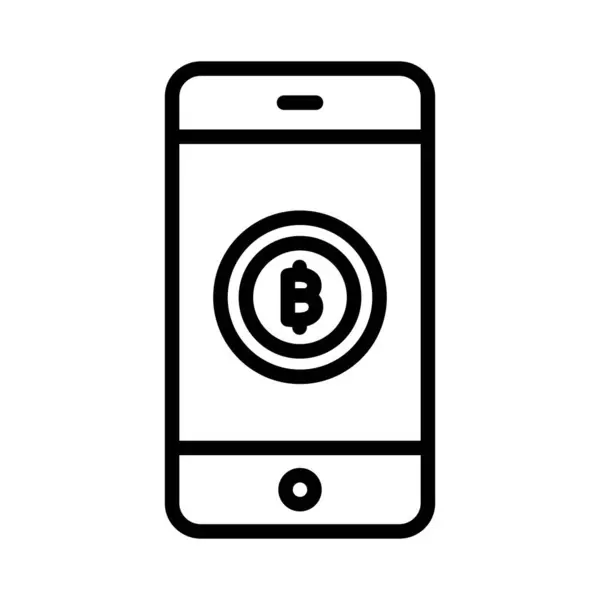 Bitcoin Paiement Ligne Bitcoin Espèces Paiement Bitcoin Bitcoin Icônes Vectorielles — Image vectorielle