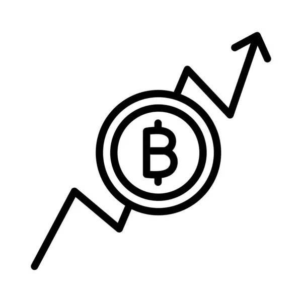 Analiza Bitcoina Wykres Bitcoina Wykres Bitcoina Rynek Bitcoina Pełni Edytowalne — Wektor stockowy