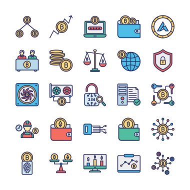  Dijital Para Birimi Bitcoin Vektör Simgesi Kolayca düzenleyebilen veya düzenleyebilen Her simgeyi düzenleyebilen veya düzenleyebilen