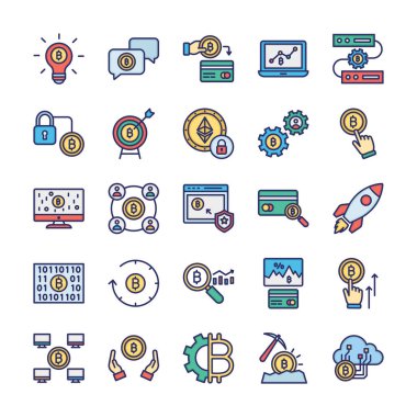  Dijital Para Birimi Bitcoin Vektör Simgesi Kolayca düzenleyebilen veya düzenleyebilen Her simgeyi düzenleyebilen veya düzenleyebilen