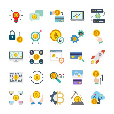  Dijital Para Birimi Bitcoin Vektör Simgesi Kolayca düzenleyebilen veya düzenleyebilen Her simgeyi düzenleyebilen veya düzenleyebilen