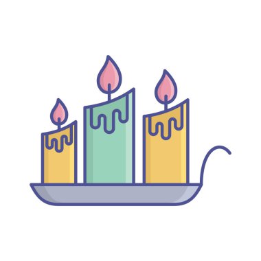 Sihirli mumlar Kolayca düzenleyebilen vektör simgesini doldur