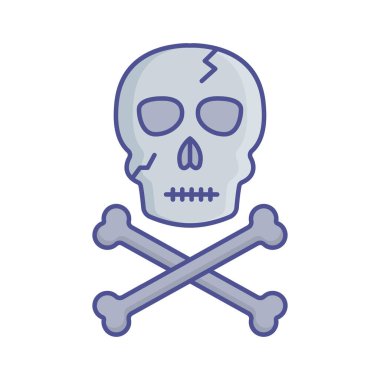 Ölü baş vektör simgesi Kolayca düzenleyebilen veya değiştirebilen