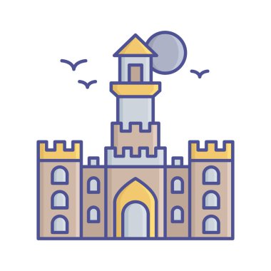 Korku Evi Kolayca değiştirebilen veya düzenleyebilen vektör simgesini doldur