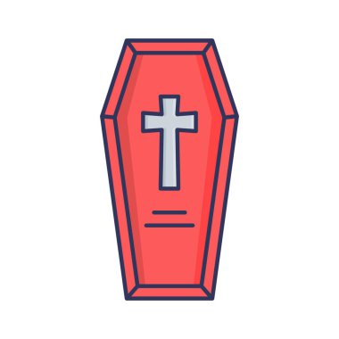 Ölüm Cenaze Doldurma - İllüstrasyon vektör simgesi Kolayca düzenleyebilen