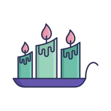 Sihirli mum Doldurma - Resimlendirme vektör simgesi kolayca düzenleyebilir veya değiştirebilir